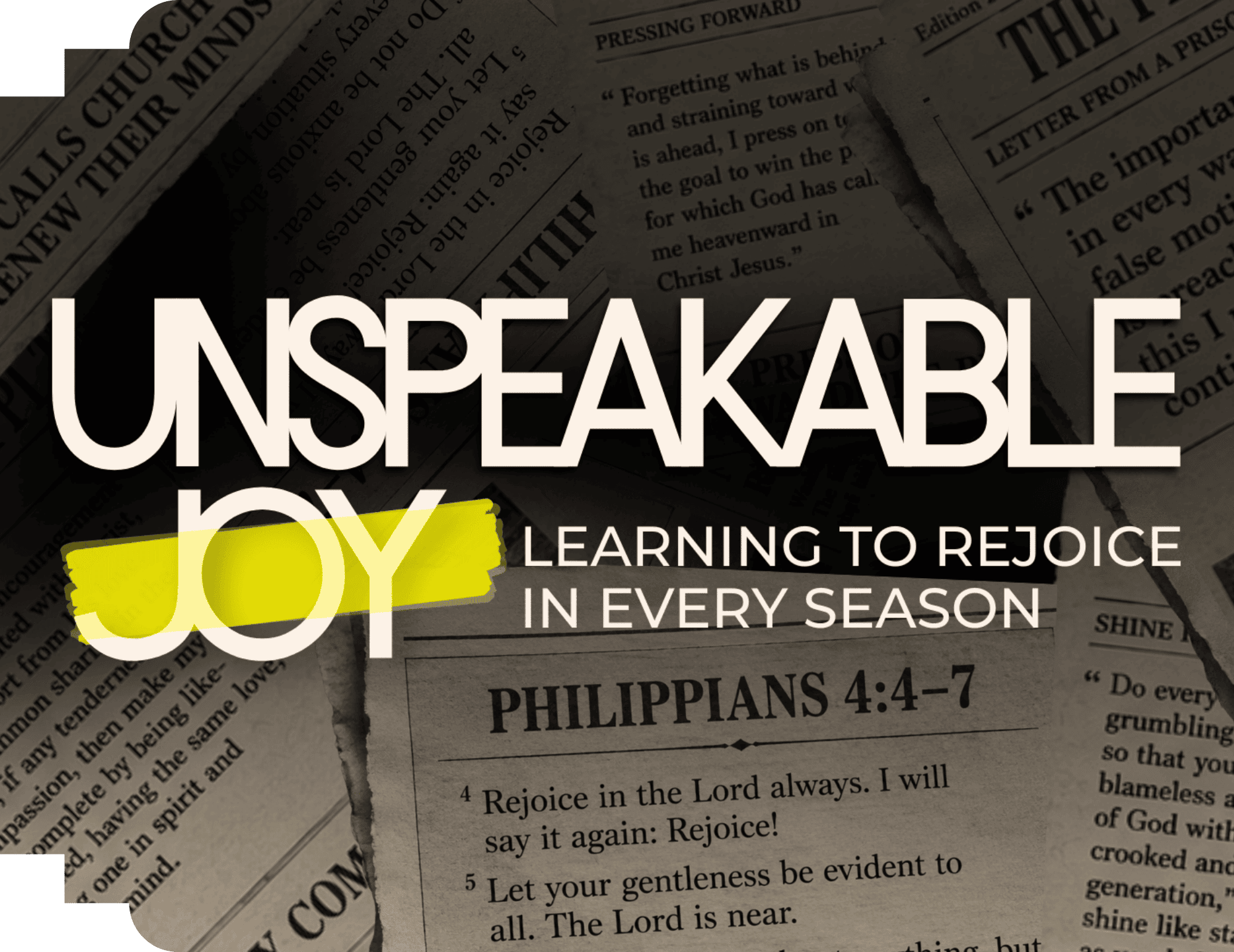 Unspeakable Joy: Learning to Rejoice in Every Season The Anointed Generation, The Anxious Generation